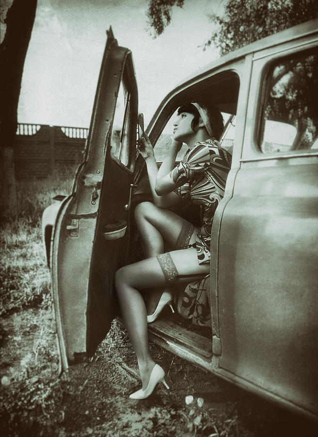 Resting in the car Digital Art by Edward Galagan
