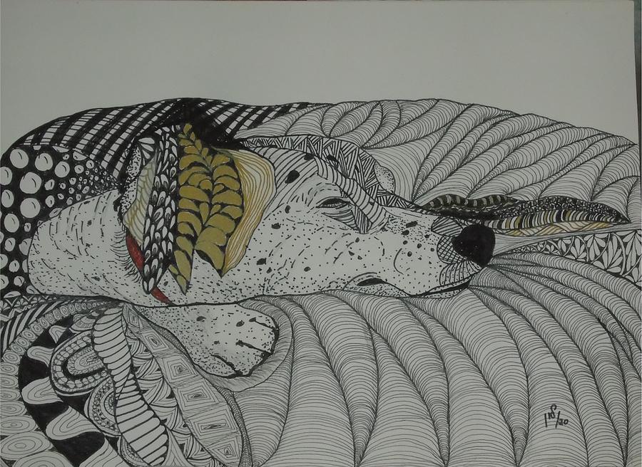 Resting Drawing by Maria Woithofer