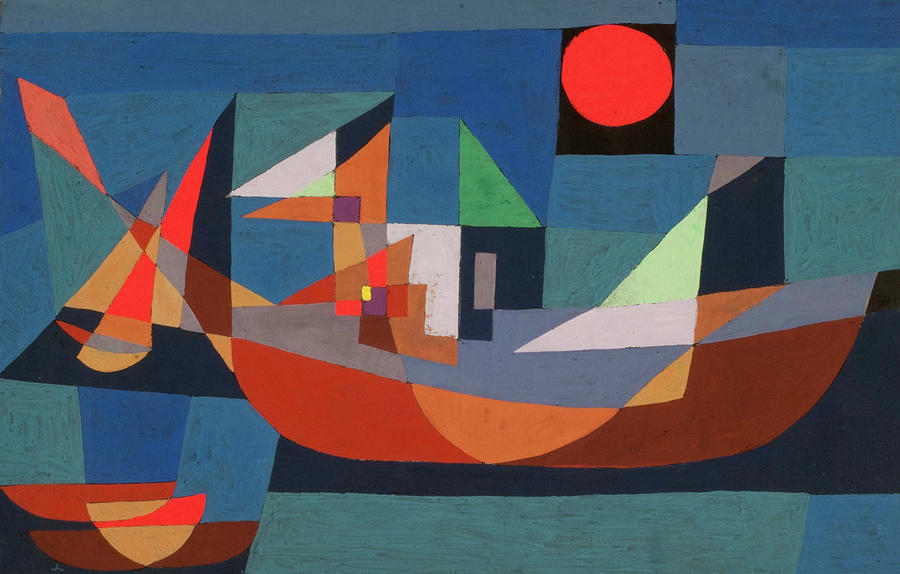 Paul Klee Painting - Resting ships by Paul Klee