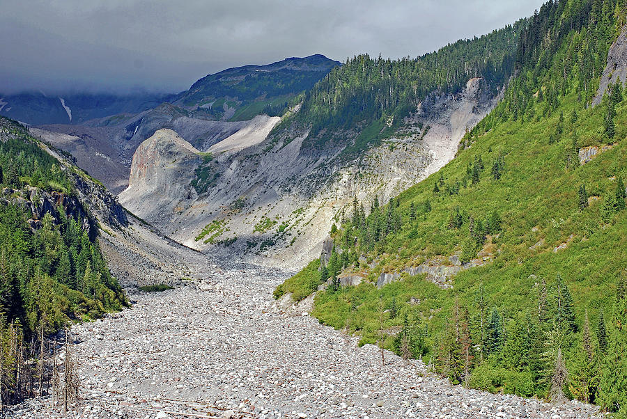 Restless Glaciers. Mount Rainier National Park Photograph by Connie Fox