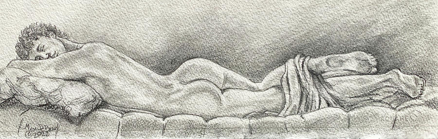 Restless Sleeper Drawing by Marc DeBauch