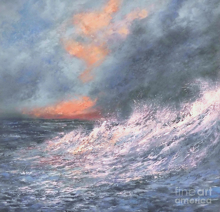 Restless Wave Painting by Valerie Travers
