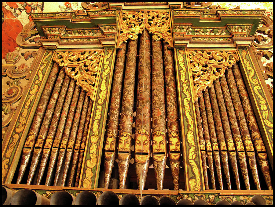 Restored Baroque Organ of 1678 San Jeronimo Church Tlacochahuaya Mexico Photograph by Lorena Cassady