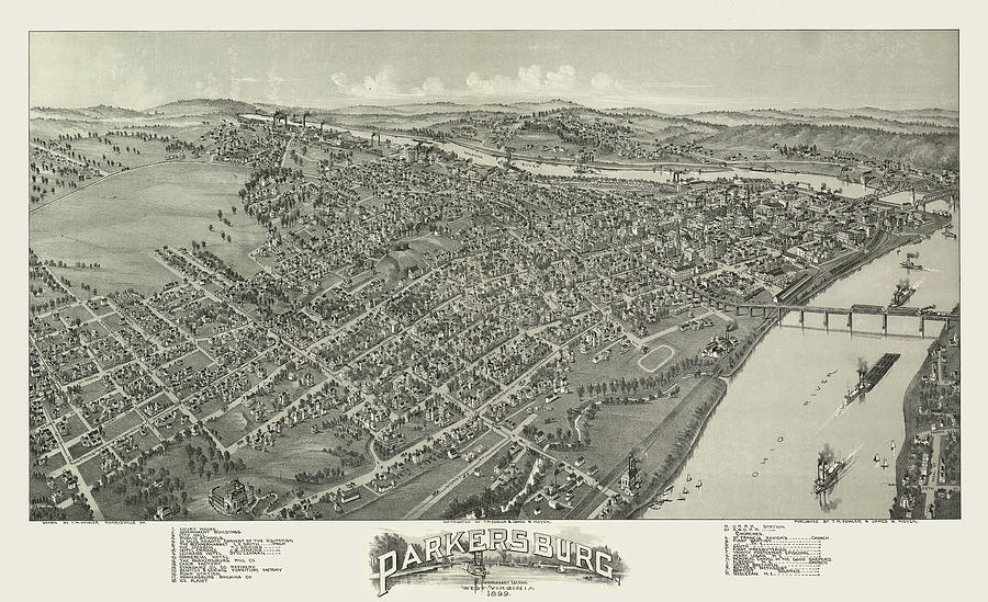 Restored street plan of Parkersburg WV Photograph by Steven Heap