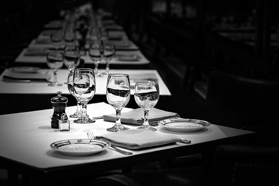 Restuarant Tables - New York City Photograph by Stuart Litoff