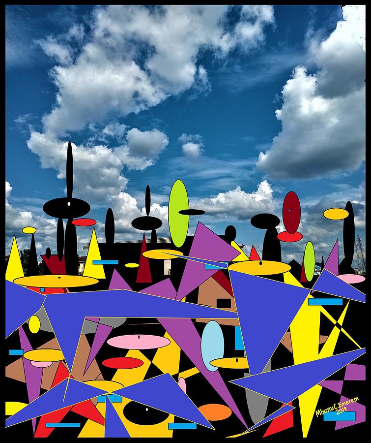 Prints Mixed Media - Resurgence Of Interconnected World 6 by Mbonu Emerem Prints Mixed Media - Resurgence Of Interconnected World 6 by Mbonu Emerem