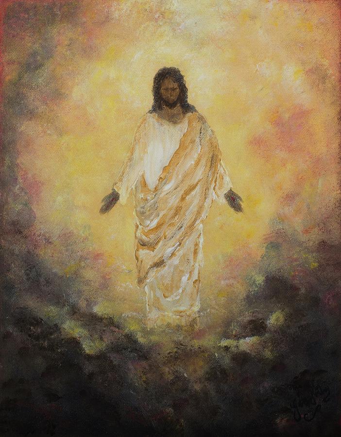 Resurrection Jesus the Messiah Painting by Genevieve Arthy - Fine Art ...