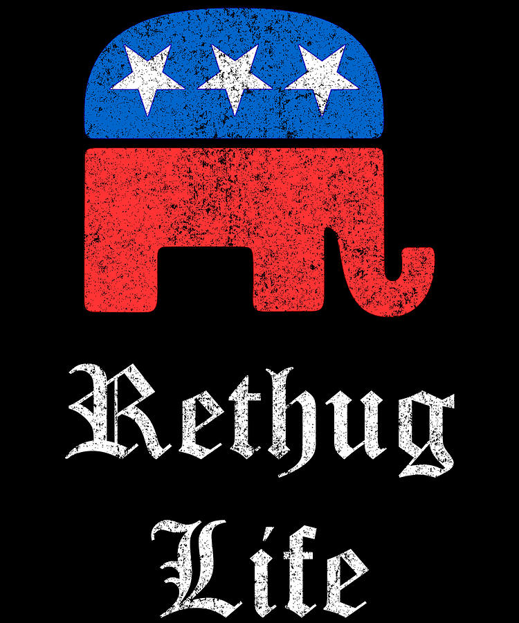 Rethug Life Retro Digital Art by Flippin Sweet Gear