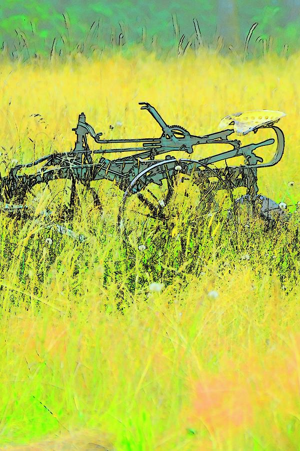Retired Antique Field Cultivator Photograph by Jerry Sodorff
