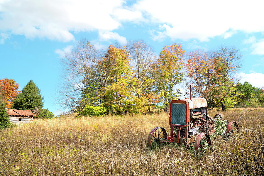 Vintage Photograph - Retired Farm Tractor by Tom Mc Nemar