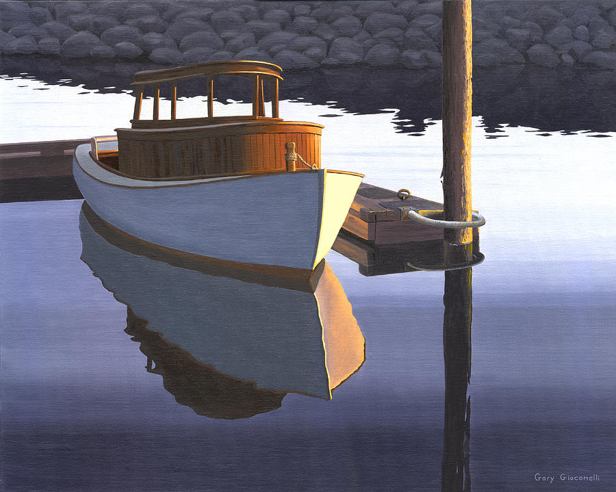 Boat Painting - Retired fisherman by Gary Giacomelli