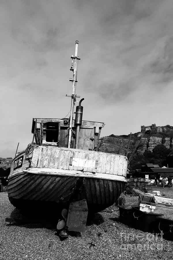 Retired fishing boat Hastings England Photograph by James Brunker