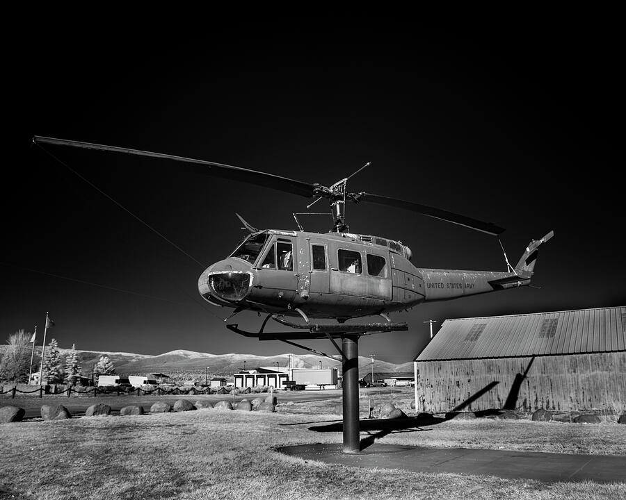 Retired Huey in Infrared Photograph by Mike Lee