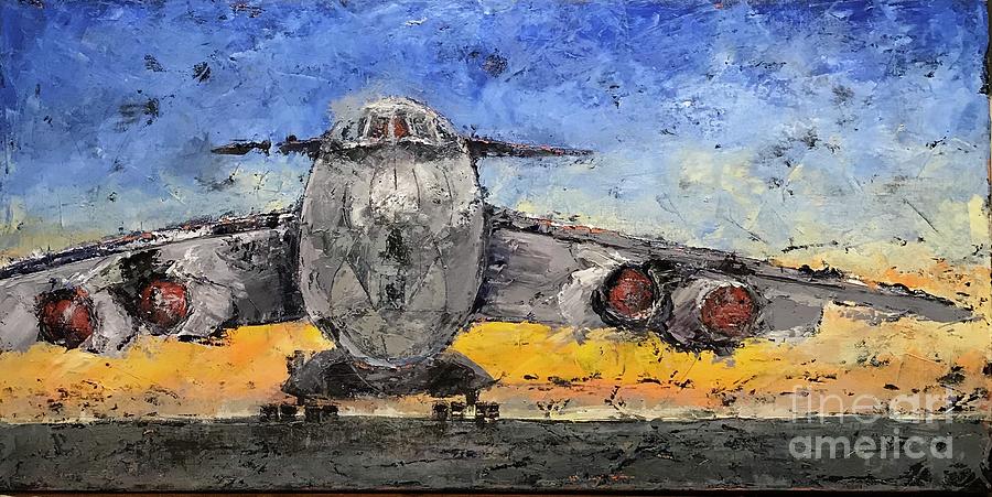 Retired Plane Painting by Patricia Caldwell