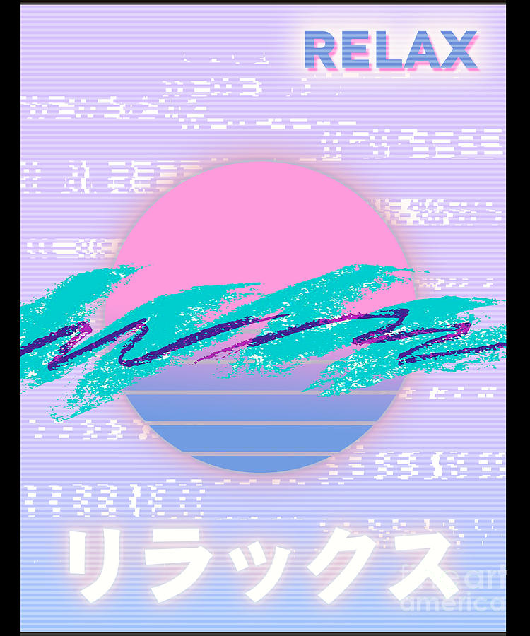 Retro 80s and 90s Aesthetic Vaporwave Relax graphic Digital Art by DC ...