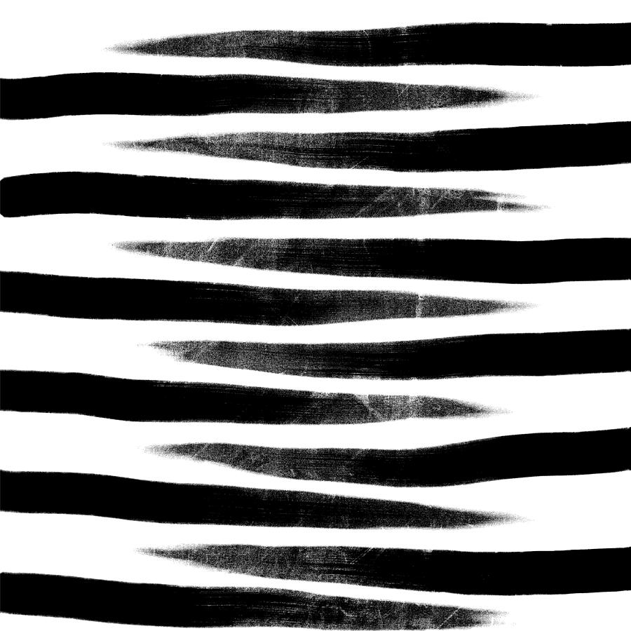 Pattern Digital Art - Retro Abstract Black Brush Set, No 01 by Mounir Khalfouf