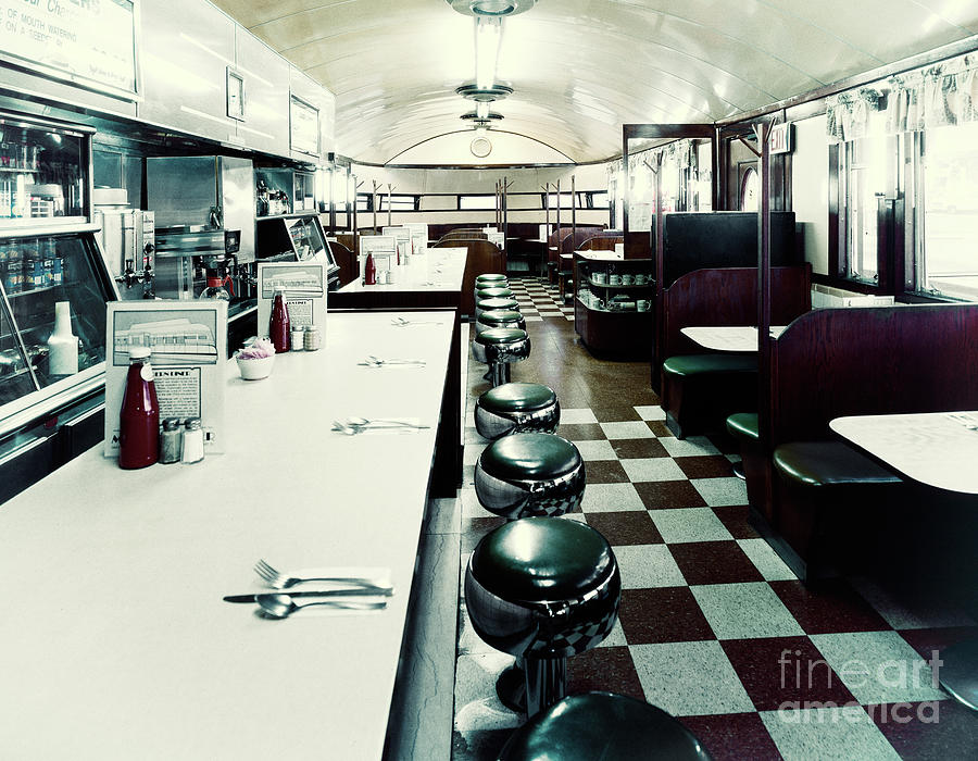 Americana Painting - Retro American Diner by Mindy Sommers