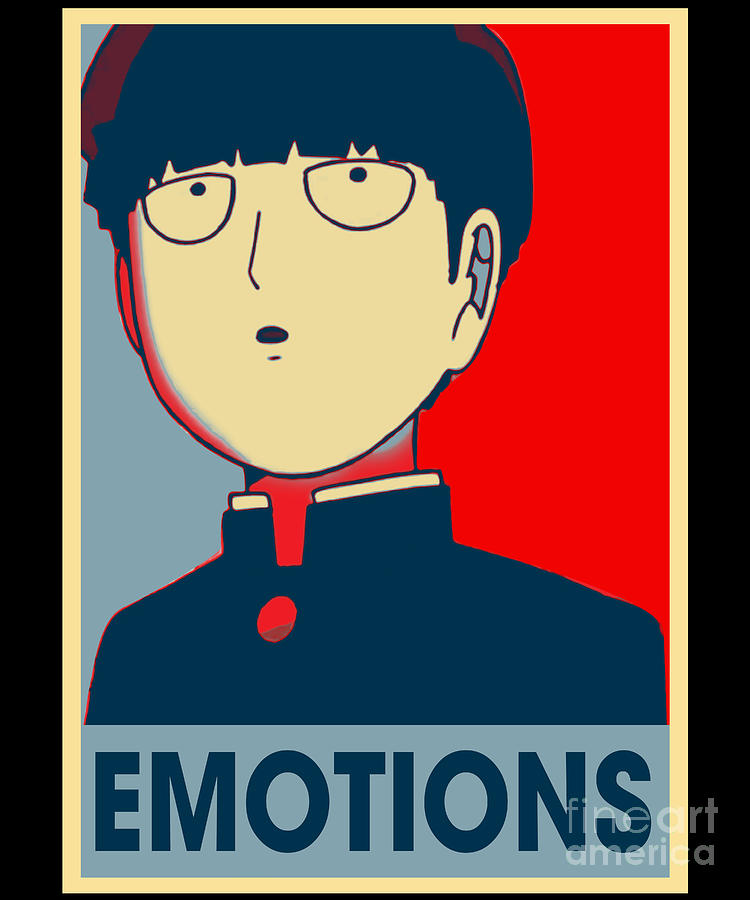 Retro Art Mob Psycho 100 Emotions Drawing by Fantasy Anime - Fine Art ...