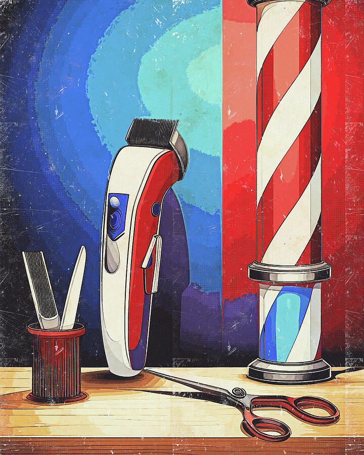 Retro Barbershop Art Digital Art by Dan Sproul Retro Barbershop Art Digital Art by Dan Sproul