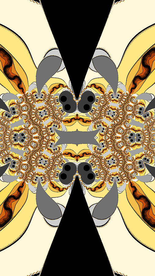 Retro Butterfly Fractal  Digital Art by Ally White