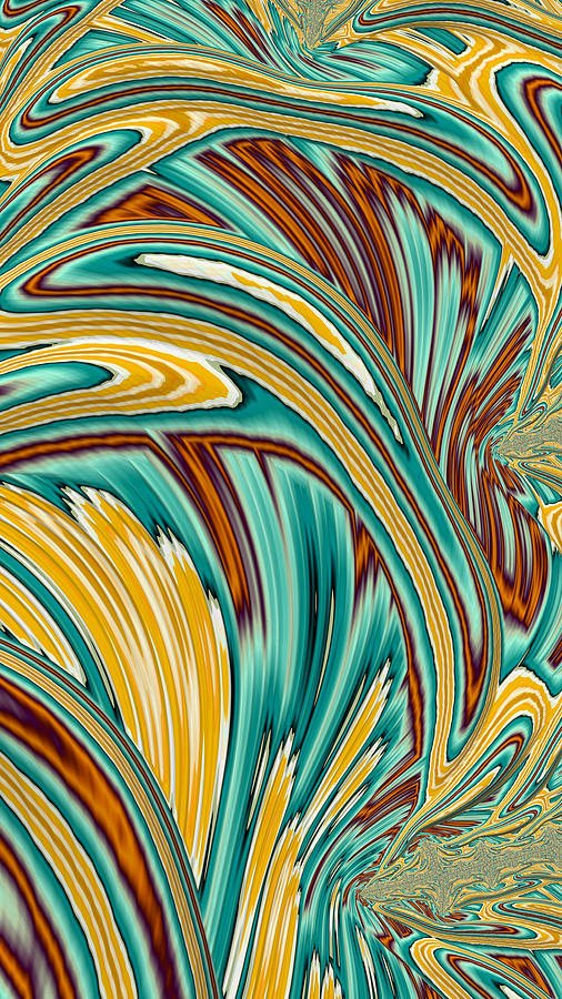 Retro Butterfly Wings Fractal Abstract Digital Art