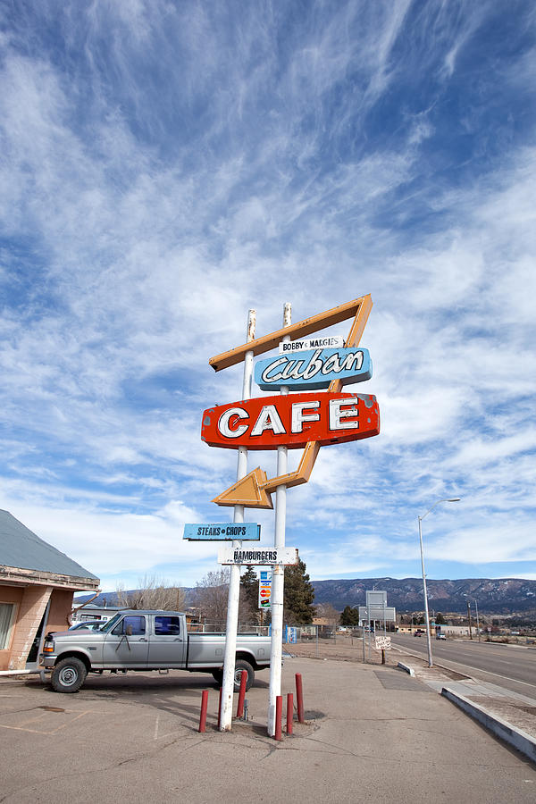 Retro Cafe Sign Photograph by Amygdala_imagery