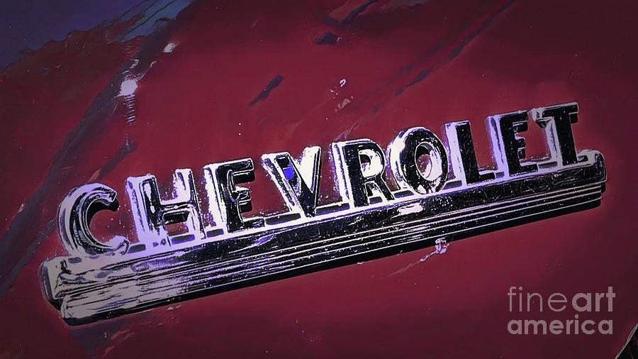 Retro Chevrolet Logo Digital Art by Nicole Gutierrez - Pixels