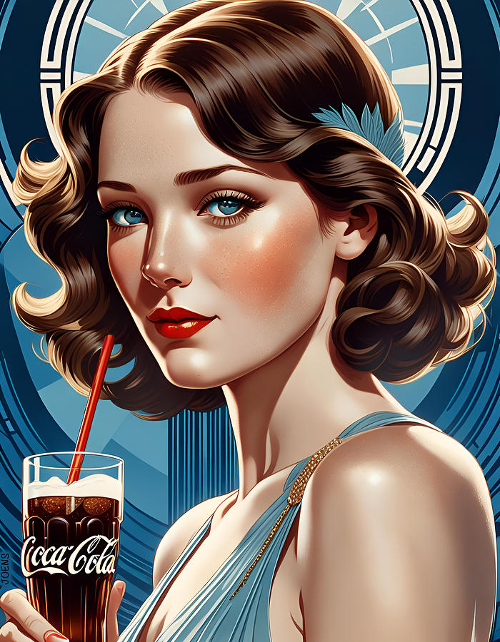 Retro Coke Girl Digital Art By Greg Joens Pixels Merch 2486