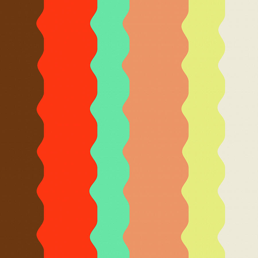 Retro Colored Curvy Stripes Abstract Pattern Painting by Shelli Fitzpatrick Retro Colored Curvy Stripes Abstract Pattern Painting by Shelli Fitzpatrick