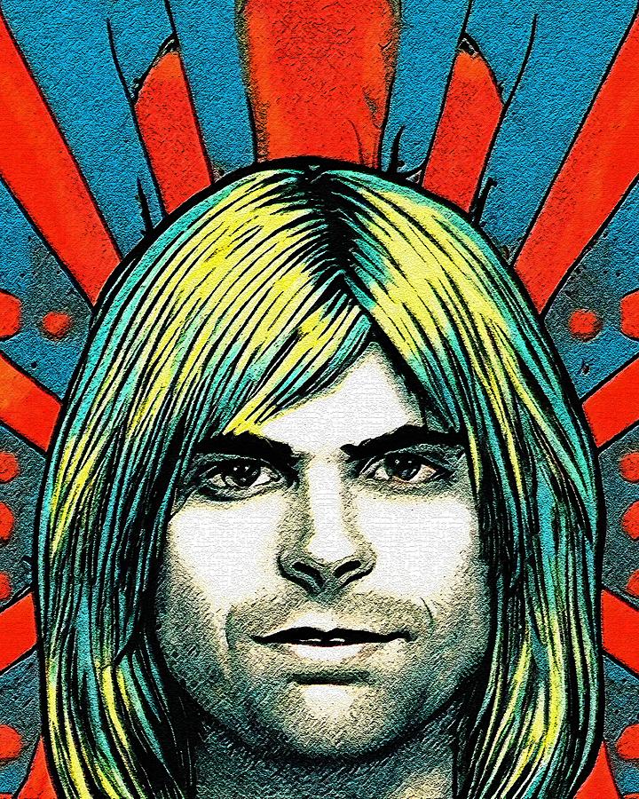 Retro Comic Style Artwork Highly Detailed Kurt Cobain 5 Digital Art by ...