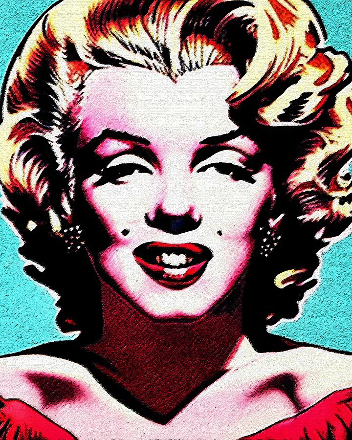 Retro Comic Style Artwork Highly Detailed Marilyn Monroe 4 Digital Art ...