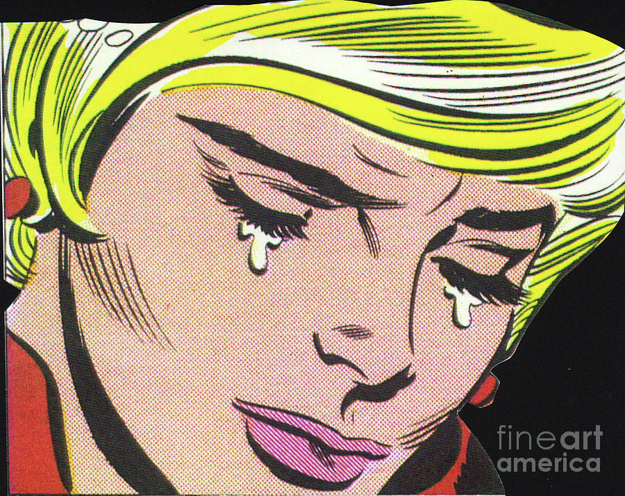 Retro Comics Tears Digital Art by Sally Edelstein