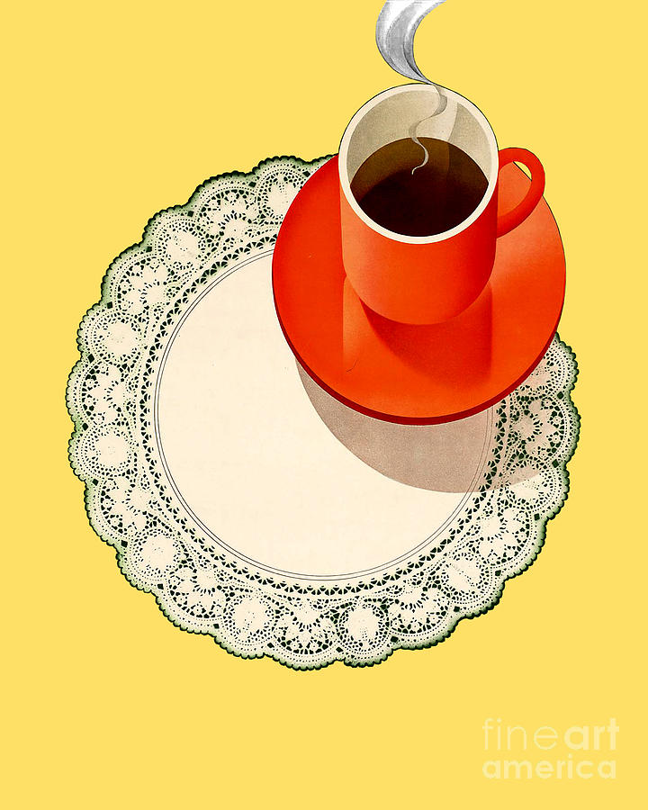 Coffee Digital Art - Retro Cuppa Coffee by Madame Memento