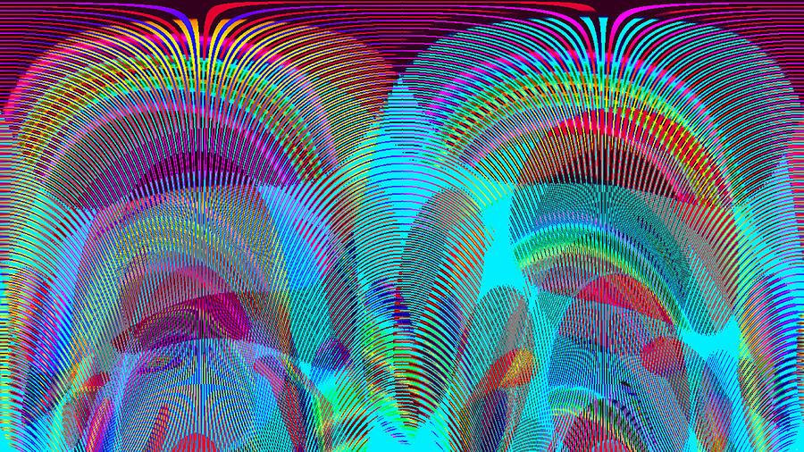 Double Vision Abstract Digital Art by Ronald Mills