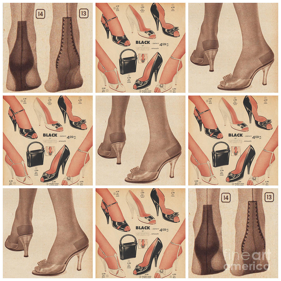 Retro Fashion Heel 2 Toe Digital Art by Sally Edelstein