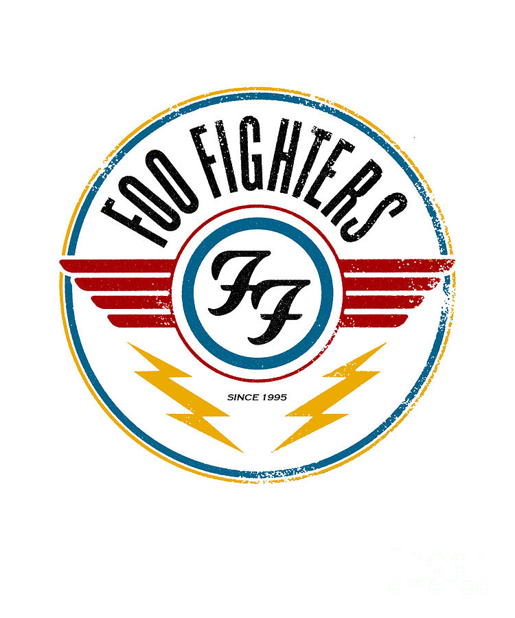 Foo Fighters Digital Art - Retro Foo Fighters Wing Emblem by Notorious Artist