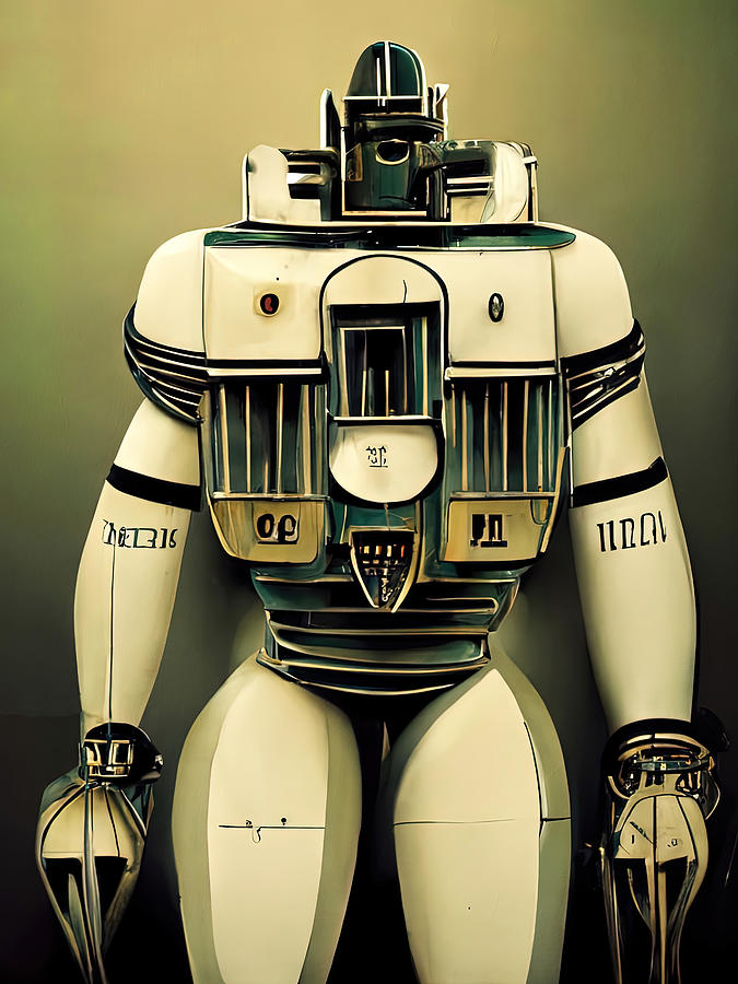 Retro-futurist Robot, 06 Painting