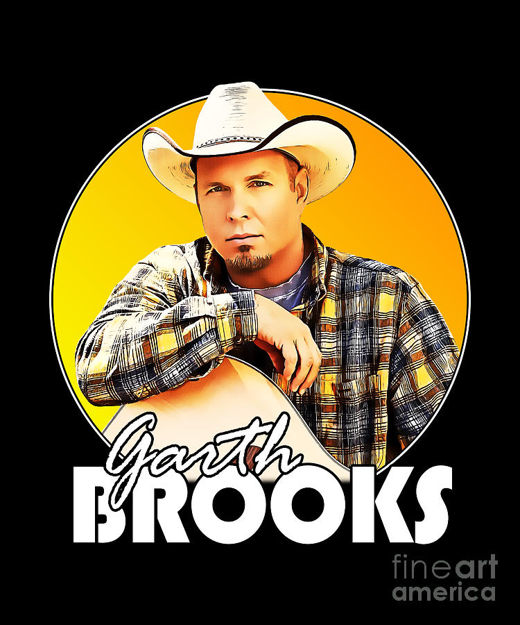 Garth Brooks Digital Art - Retro Garth Brooks Music Legend Design by Notorious Artist