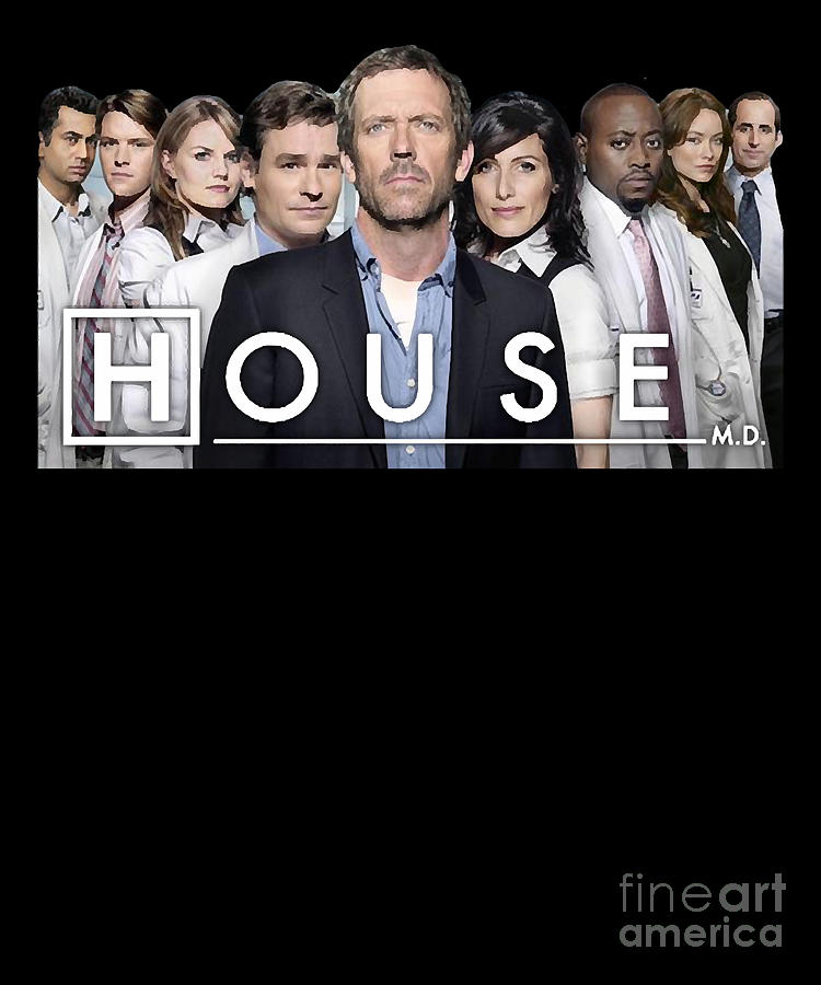 Hugh Laurie Photograph - Retro Graphic House Md Cast Simple Ways by Artwork Lucky