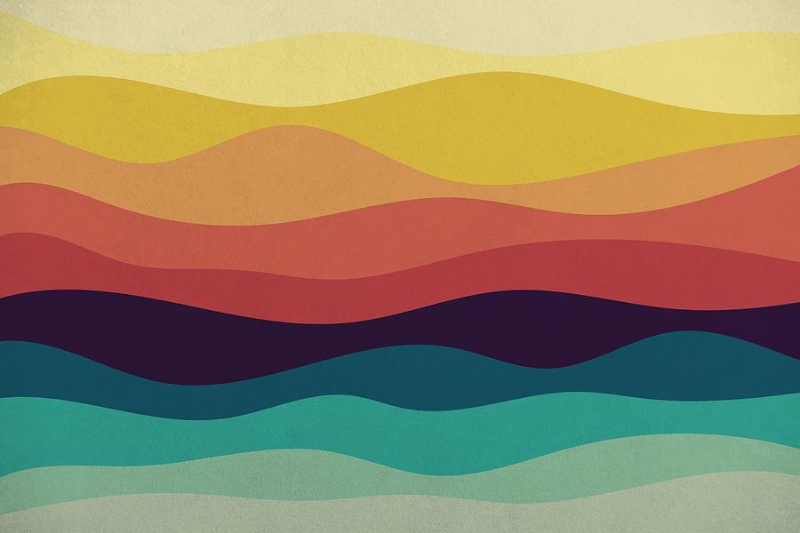 Retro Grunge of Waving Colorful Background Drawing by Ajwad Creative Retro Grunge of Waving Colorful Background Drawing by Ajwad Creative