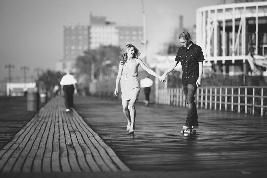 Retro hipster couple in love, Brooklyn New York Photograph by Epicurean