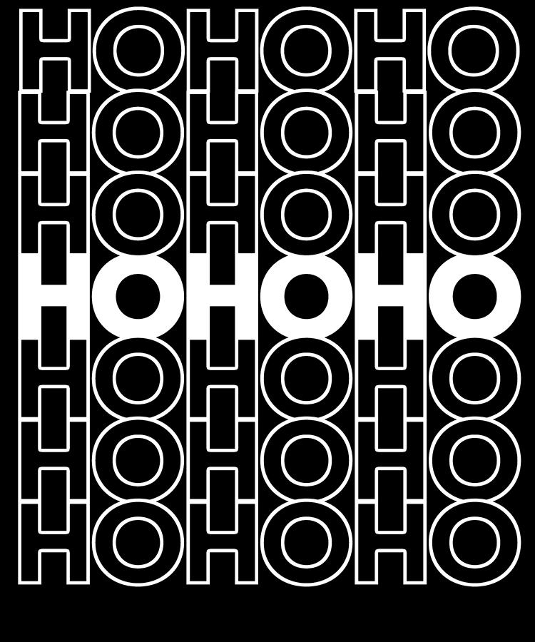 Retro Ho Ho Ho Santa Christmas Digital Art by Flippin Sweet Gear