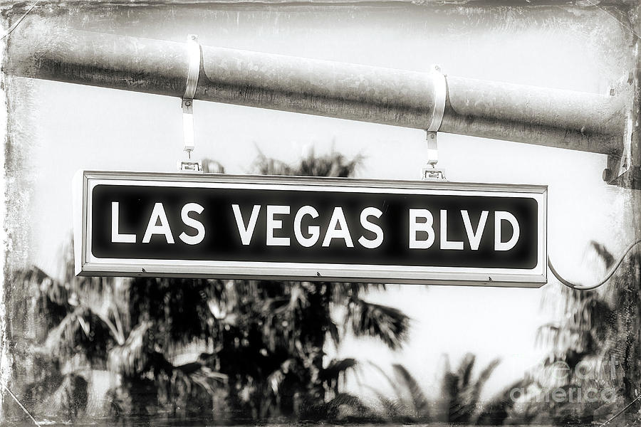Retro Las Vegas Boulevard Sign Photograph by John Rizzuto