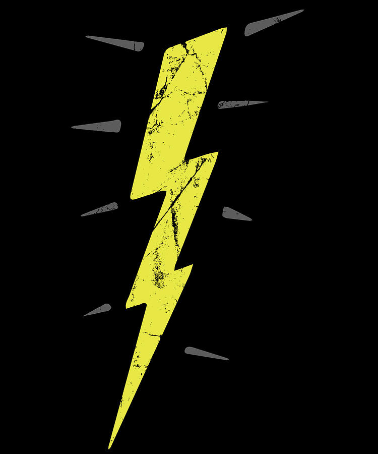 Retro Lightening Bolt Digital Art by Flippin Sweet Gear