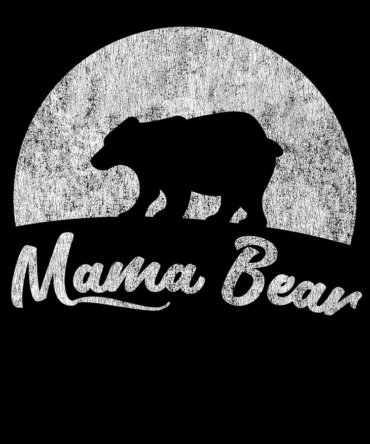 Retro Mama Bear Digital Art by Flippin Sweet Gear