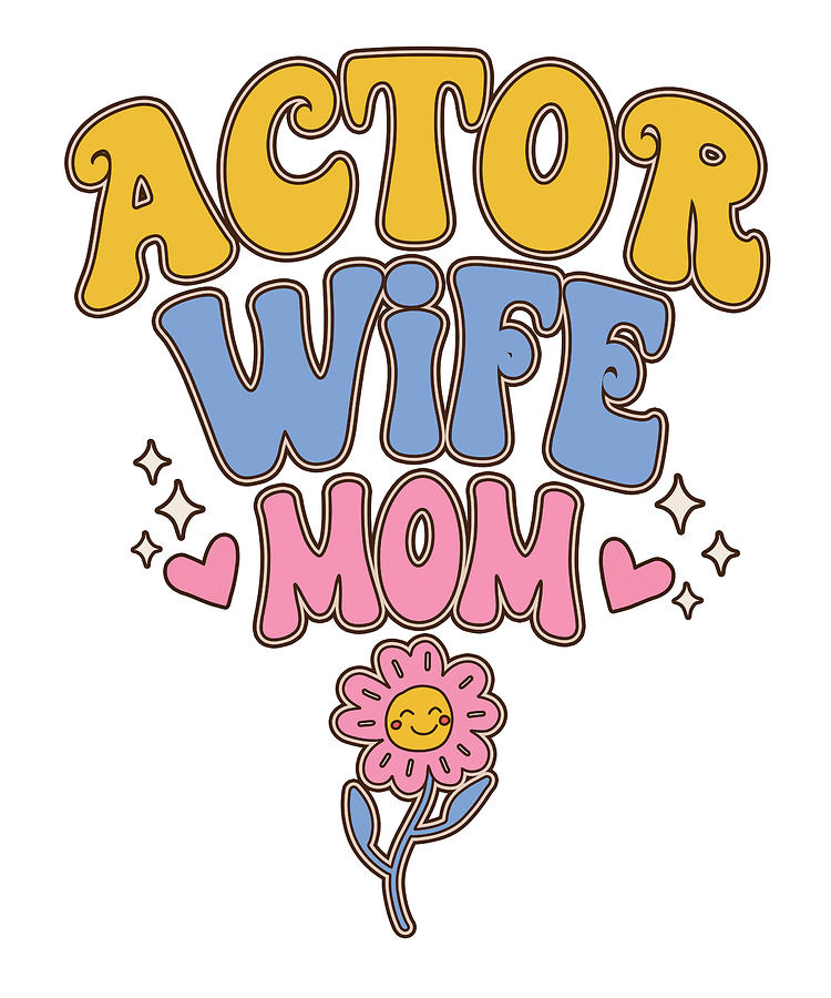 Retro Mothers Day Wife Mom Actor Groovy Digital Art by Deon Du Plessis ...