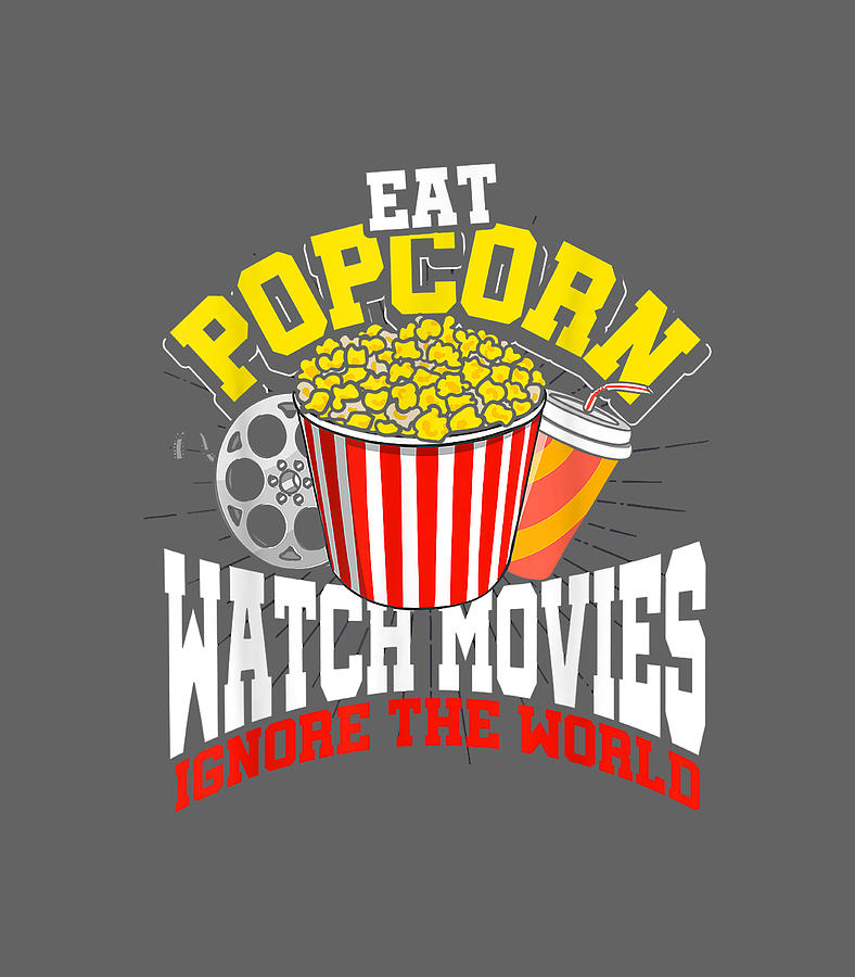 Retro Movie Night Gift Idea Film Food Lover Popcorn Digital Art by ...