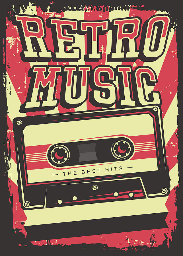 Retro music Red Art Digital Art by Riza Ldi - Fine Art America