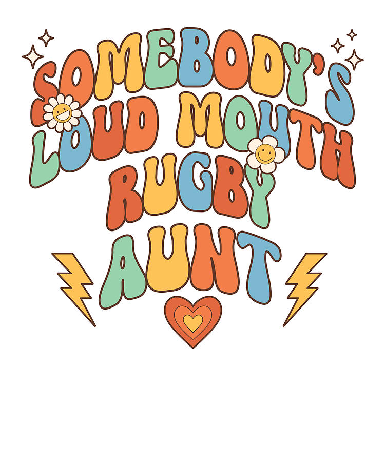 Retro New Aunt Loudmouth Rugby Aunt Digital Art by Deon Du Plessis Art ...