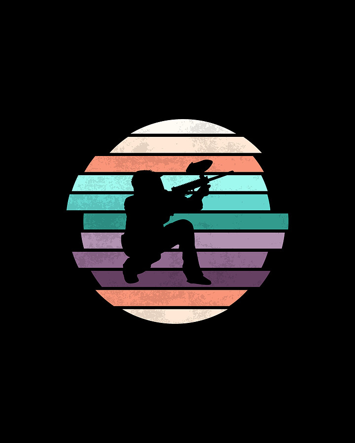 Retro Paintball Digital Art by GreenOptix Fine Art America